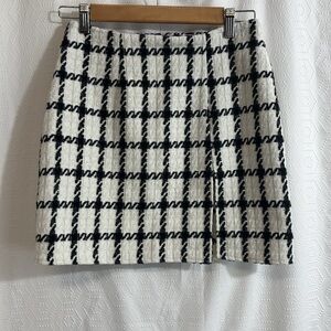 ASOS Kaiia Boucle slit mini skirt plaid Y2K